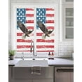 thumbnail image 2 of American Flag Window Privacy Film Stained Glass Window Film Decorative Windows Cover Static Windows Cling for Glass Door Eagle Watercolor USA Flag Stickers for Bathroom 19.6"x39.3", 2 of 7