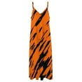 thumbnail image 3 of New Tiger Print Bengal Orange Black Animal Pattern Sleeveless Dress elegant women's dresses sale Fe, 3 of 4