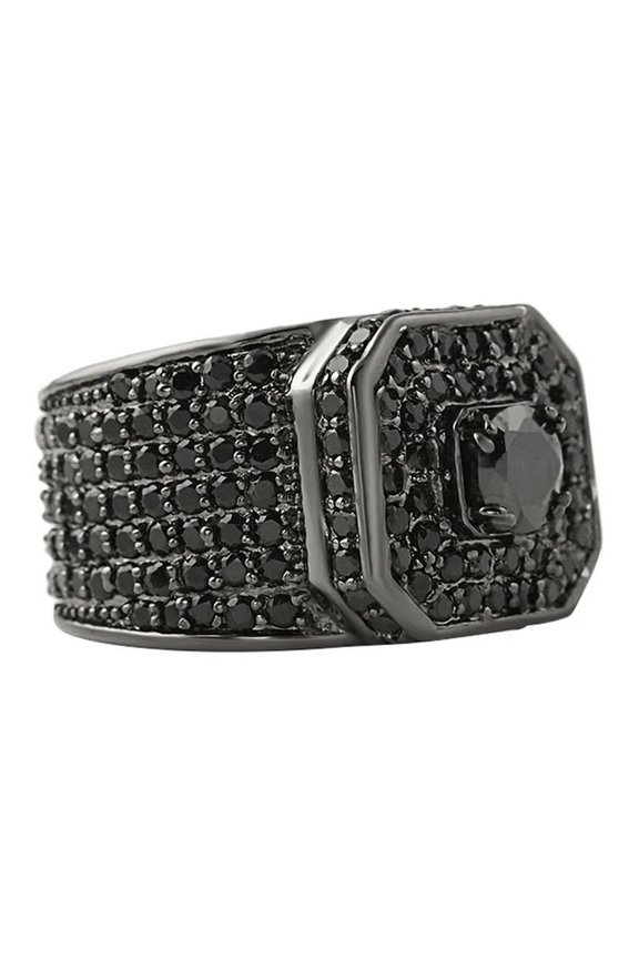 Presidential Black CZ Bling Bling Ring
