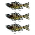 thumbnail image 1 of Lot de 3 Leurres de Pêche Réutilisables avec Perles Attraction Extérieure Swimbaits Artificiels Crankbait 10cm Type 7, 1 of 8