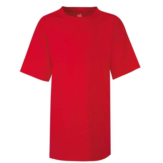 Hanes Nano-T T-Shirt pour Enfants, G, Rouge Foncé