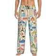 thumbnail image 2 of Goofa Famous Places Printed Soft Pajama Pants for Men, Wide Leg Comfy Casual Lounge Yoga Pants-Small, 2 of 9