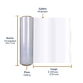 thumbnail image 2 of Rollo De Emplaye OEM Pelicula Estirable 18 Pulgadas Cal 60 1100 Pies, 2 of 6