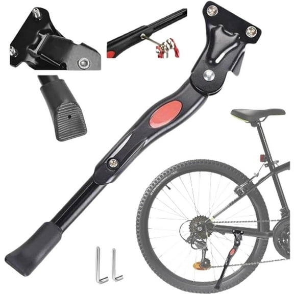 PeakTrend Bike Kickstand for Adult Bikes, Adjustable Bicycle Kickstand for Most 16"-26" Non-Slip Sole, Aluminum Alloy Material, Bicycle Kickstand for Mountain Bike Trek Bike