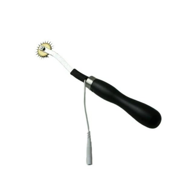 Conductive Wartenberg Wheel Monopolar Massager Units Accessories with 2.0mm Pin Wires Cable