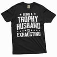 thumbnail image 3 of Funny Husband Shirt Men's Funny Tee Shirt Humorous Gifts Being A Husband Is Exhausting Shirt (4X-Large Military Green), 3 of 7