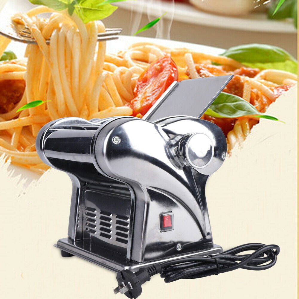 HOMIER Electric Pasta Press Maker 110V Dumpling Skin Making Tool Stainless Steel Noodle Machine 550W Commercial & Home Use 3mm 9mm 