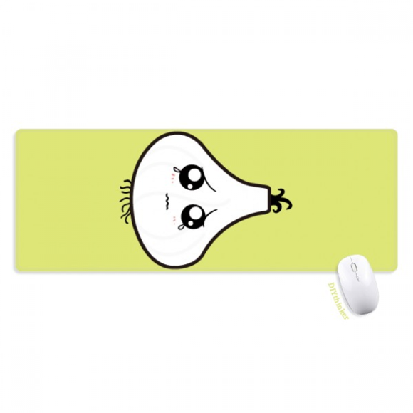 Garlic Cry Lovely Little Happy Mousepad Large Stitched Edges Mat Extended Game Office