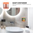 thumbnail image 2 of Soap Stand Cases Box Wall Bar Holder Bathroom Multi-layer with Hook Wall-mounted Plastic, 2 of 6