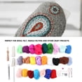 thumbnail image 1 of Wool Roving, 25 Colors High Grade Wool Fiber Felting Roving with Feltings Needle for Needle and Wet Feltings, 1 of 7