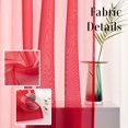 thumbnail image 3 of Cortina TOAVA DECO de gasa transparente roja, 115 x 114 cm, 2 paneles, 3 of 8