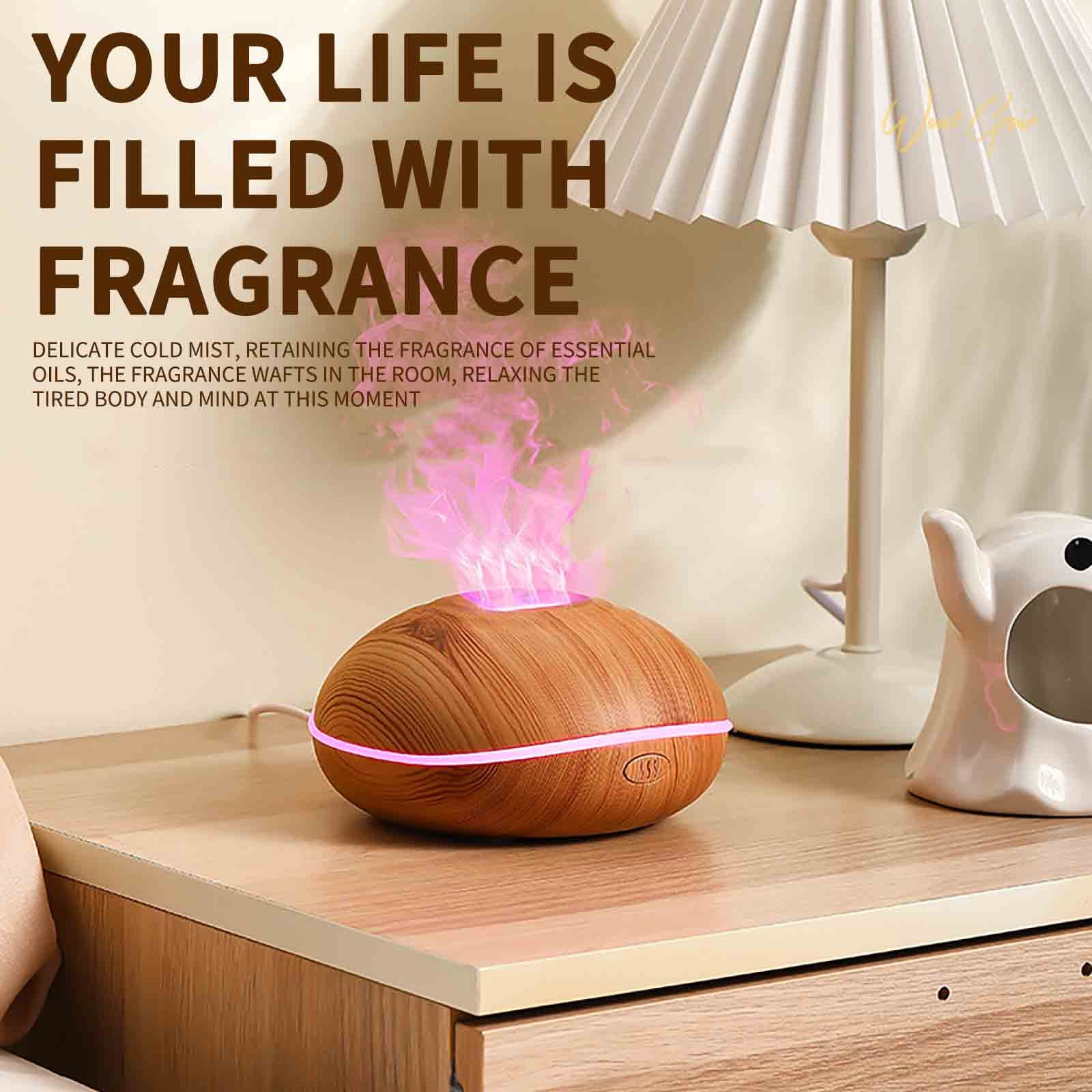 Jubipavy Office Desktop Seven Color Humidification Flame Machine USB Small Home Appliance Humidifier Circular Household Machine