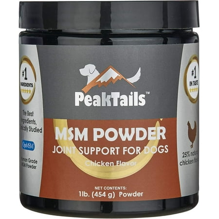 UPC: 0693554301114 | Kala Health PeakTails Chicken Flavored MSM Powder for Dogs  1 lb  Hip and Joint Support Supplement  99.9% Pure Distilled MSM  Made in The USA
