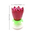 thumbnail image 6 of Goyunwell 2pcs Birthday Candles Flower Lotus Flower Musical Double Layers Sparkle Blooming 14 Candles Red, 6 of 7