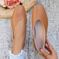 thumbnail image 5 of Miluxas Ballet Flats for Women Dress Shoes Comfortable Round Toe Flat office Walking Casual Dressy Slip On Shoes Brown 7.5(40), 5 of 9