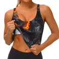 thumbnail image 4 of Lsque Molten Lava Abstract Flow Printed Women'S Sports Bra, Compression, Moisture Wicking, High-Impact Sports Bra For Women,Supportive sports bra-X-Large, 4 of 9