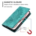 thumbnail image 2 of SaniMore for iPhone 14 Pro Max Case, PU Leather Embosed Mandala Flower Wallet Protective Phone Cover Card Slots Pocket Purse Women Men Kickstand Vintage Shockproof Anti-fall Shell, Green, 2 of 9