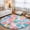 Blue, variant on Summer Washable Living Room Rugs 8'x10', Tropical Pineapple Hibiscus Palm Leaf Pink Green Washable Throw Large Area Rug Non-Slip Sturdy Edge Binding Carpet for Bedroom Dining Room Office