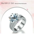 thumbnail image 3 of 5ct Moissanite Diamond Ring for Women 925 Sterling Silver Moissanite Rings Anniversary Promise Wedding Rings for Her with Certificate, 3 of 7