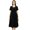Black, variant on Women's Short Sleeve Linen Shift Dress With Belt Casual Dresses