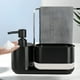 thumbnail image 5 of Juego de dispensador de jabón para manos y platos con bandeja, dispensador de jabón doble con soporte para esponja y paño de cocina, 5 of 5