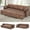 Brown, variant on ACMEASE 108" Suede Leather Sectional Sofa w/Adjustable Backrests, Pull Out Sofa Bed w/USB Charger Port& Reversible Storage Chaise,Convertible U-Shaped Sofa with Cup Holders for Living Room,Brown