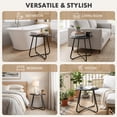 thumbnail image 5 of PinkSheep Round End Table, Small Side Table for Outdoor Indoor Patio Lving Rooom Bedroom, Black, 5 of 8