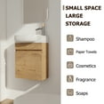thumbnail image 4 of Furvclv Bathroom Vanity Cabinet With Ceramic Basin Sink Top Soft Closing Door Solid Wood Bathroom Vanities Wall Mounted Bathroom Vanity Easy To Install For Bathroom Garage Garden, 4 of 9