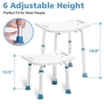 thumbnail image 5 of Silla de ducha elegible para FSA/HSA para ducha interior Taburete de ducha para bañera interior Montaje sin herramientas Asiento de ducha para bañera Ducha Sillas de baño para personas mayores/discapa, 5 of 5
