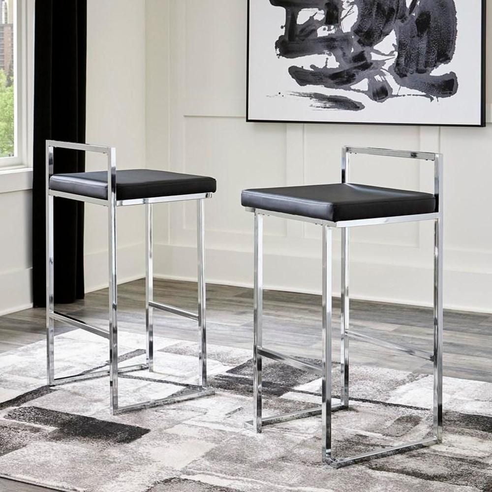Heavenly Collection PU Stool with Stainless Steel Frame SET OF 6