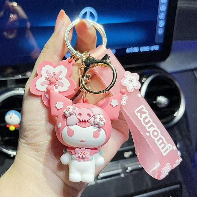 LLavero de Anime Kawaii Sanrio Hello Kitty, soporte colgante, llavero de coche, bolsa de teléfono móvil, joyería colgante, juguetes para niños, regalos Fivean unisex