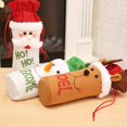 thumbnail image 2 of Lot de 3 sacs de bouteille de vin de Noël avec cordon de serrage réutilisables pour bouteille de vin de Noël, Noël, Père Noël, renne, bonhomme de neige, housses de bouteille de vin, sacs cadeaux pour, 2 of 5