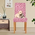 thumbnail image 4 of Yayeee 2 Pack Dining Chair Covers Stretch Parson Chairs Slipcovers Seat Protector, Strawberry Bliss, 4 of 6