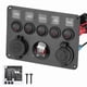 thumbnail image 1 of Gang LED Rocker Switch Panel with Digital Voltmeter Universal for RV Car Boat Red, 1 of 2