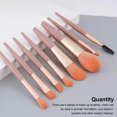 thumbnail image 4 of Pinceles de maquillaje con mango de plástico Polvo impermeable Fundación Maquillaje Ojo Sombra Set Soft Cepillo Profesional Herramientas Naranja Tipo 1 Paquete de 8 Monstrate CE001702-03, 4 of 7