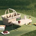 thumbnail image 4 of Cesta de picnic plegable, caja de almacenamiento para acampar, contenedor de frutas y alimentos (café), 4 of 8