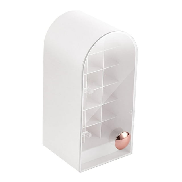 18 Rejillas Soporte para lápiz labial Caja de almacenamiento Decoración para tocador Mostrador Vitrina Soporte para brillo de labios Organizador para Blanco Baoblaze Organizador de pintalabios
