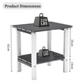 thumbnail image 4 of OTSUN Adirondack Outdoor Side Table Set of 2, 16" HDPE Patio Side Table with Shelf, Weather Resistant Easy Maintenance for Backyard Pool Porch Garden & Lawn, 4 of 8
