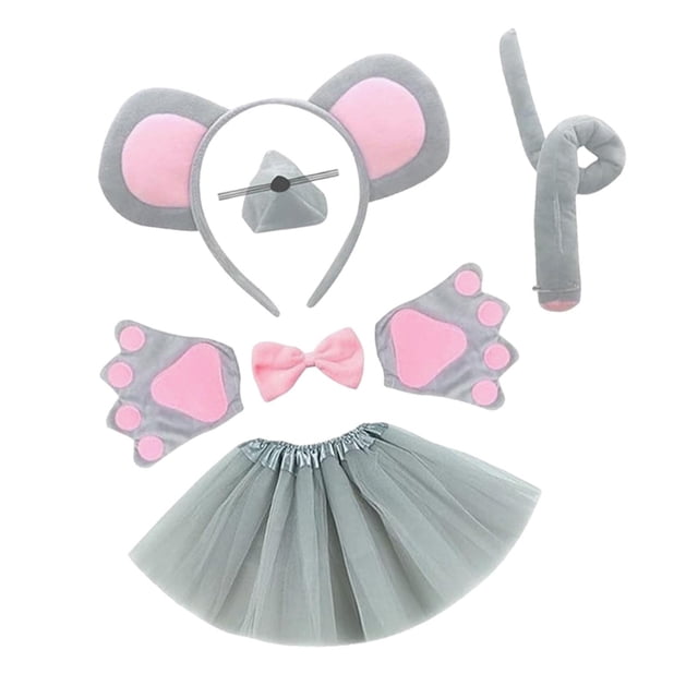 Conjunto De Disfraz De Animal, De Halloween Para Actuación De Máscaras, Ratón Festivo