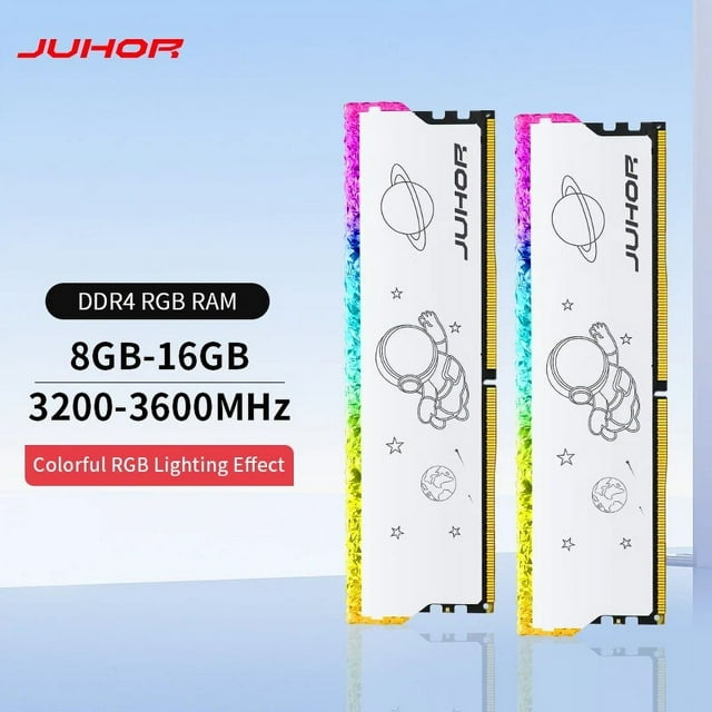 Mémoire RGB DDR4 8 Go 16 Go 3200MHz Ram DDR4 DIMM pour Bureau Gaming Ram RGB 8G 3200-CL18