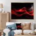 thumbnail image 1 of Designart Abstract Modern Waves Oversized framed wall art decor, Waves framed wall art, Red Echoes Contemplative Abstraction IX , Red Modern Gold framed wall art, 32x16 inches Gold Frame, 1 of 5