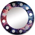 thumbnail image 2 of Designart "Fireworks in the Celestial Galaxy I" Galaxies Round Wall Mirror - Fantasy Oval Printed Decorative Oversized Mirror - Multiple Color Options, 2 of 4