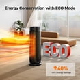 thumbnail image 5 of ALROCKET 1500W PTC Ceramic Space Heater for Indoor Use with Remote, 90° Oscillation, 24H Timer, Electric Heaters with Thermostat, Fast and Safe Portable Heater for Bedroom, Home Large Room, 5 of 9