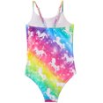 thumbnail image 6 of Usaibhir Girls One Piece Swimsuits with Adjustable Straps Multicolor Bathing Suits Kids Beach Swimwear for 2-8 Years, 6 of 12