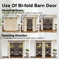 thumbnail image 7 of 72" X 84" Pine Solid Core Wood Unfinished K/Plank Bi-Fold Barn Door With Installation Hardware Kit, 7 of 7