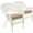 Tan, variant on Jeco Wicker Chair in White with Black Cushion (Set of 2)