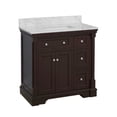 thumbnail image 5 of Sydney 36" Bathroom Vanity with Chocolate Cabinet and Carrara Marble Top, 5 of 6