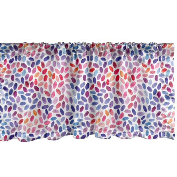 Ambesonne Abstract Window Valance, Trippy Funky Sketchy, 54" X 12", Multicolor