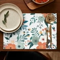 thumbnail image 5 of Pioneer Flower Floral Print Pattern Summer Placemats Table Placemats Set Of 4-Linen Kitchen Washable Placemats Table Mats 12x18 Inch Non-Slip Heat Resistant, 5 of 6