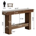 thumbnail image 4 of Tarnorci Wooden Console Table,  Behind the Couch, Farmhouse Entryway Table for Hallway, Living Room, Brown, 4 of 11